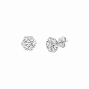 15 POINTER DIAMOND EARRINGS 14K GOLD (2.05 CTW)