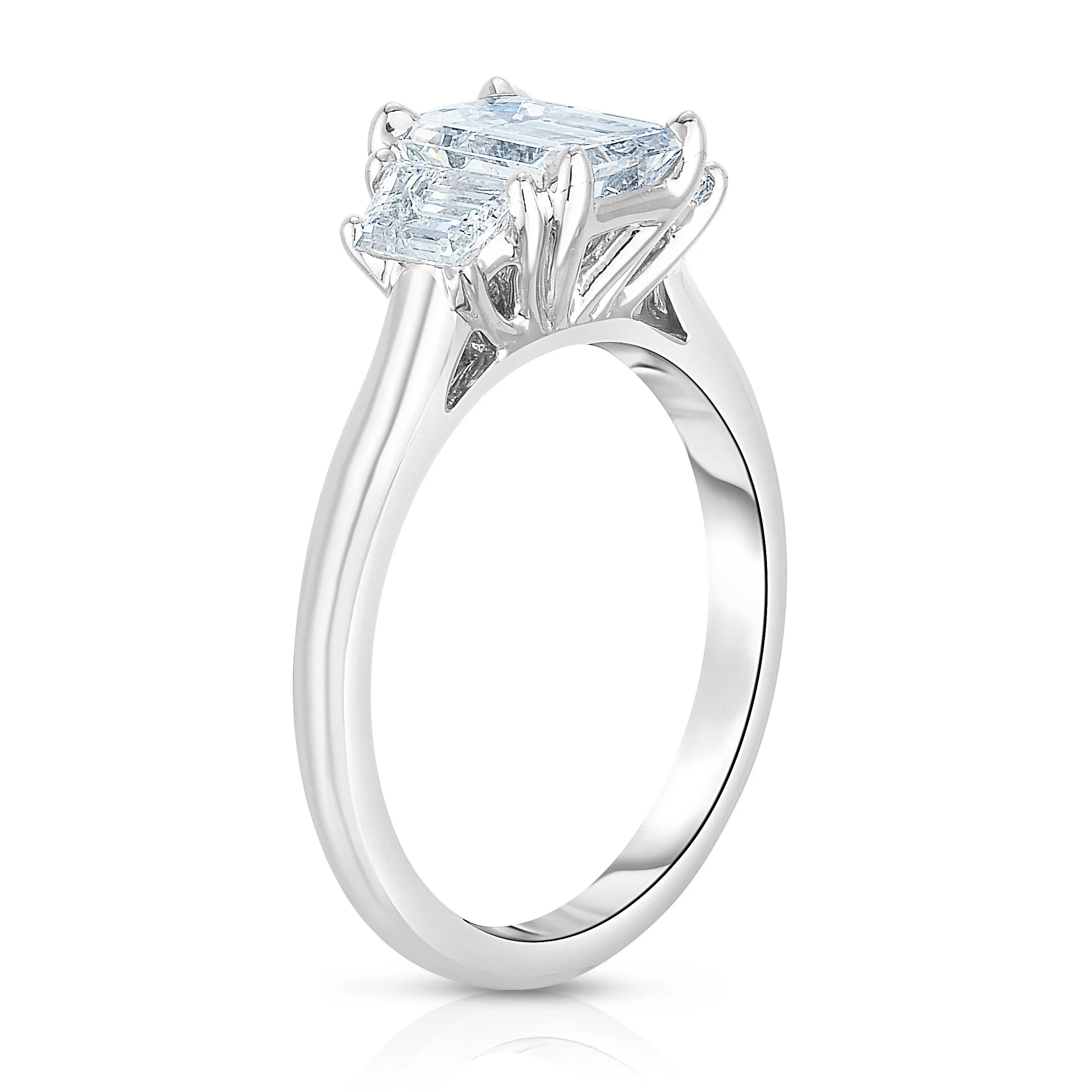 1.51CT EMERALD CUT ENGAGEMENT RING