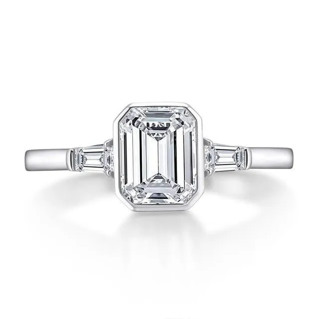 1.5ct Emerald Cut Diamond Engagement Ring