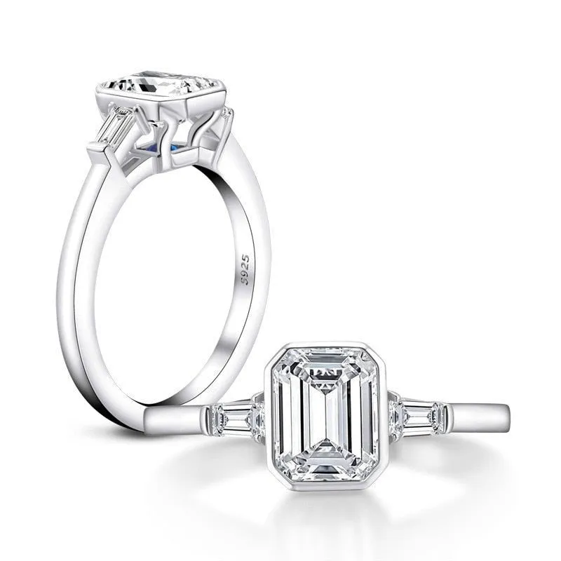 1.5ct Emerald Cut Diamond Engagement Ring