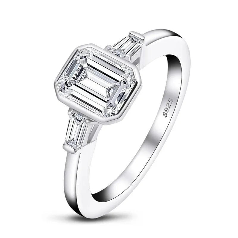 1.5ct Emerald Cut Diamond Engagement Ring