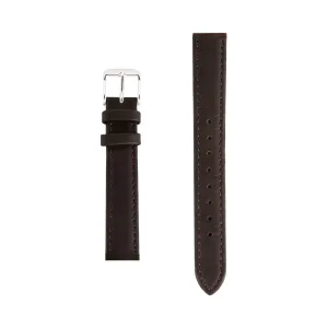 15mm - Dark Brown Italian Leather Small Watch Strap