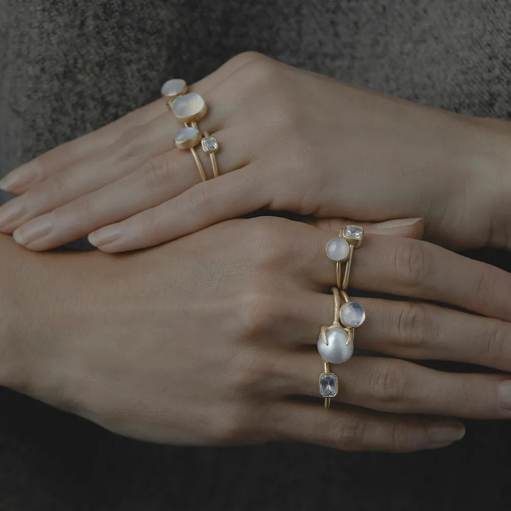 1.68 Carat One-of-a-Kind Rainbow Moonstone Ring | RMR15-OOAK