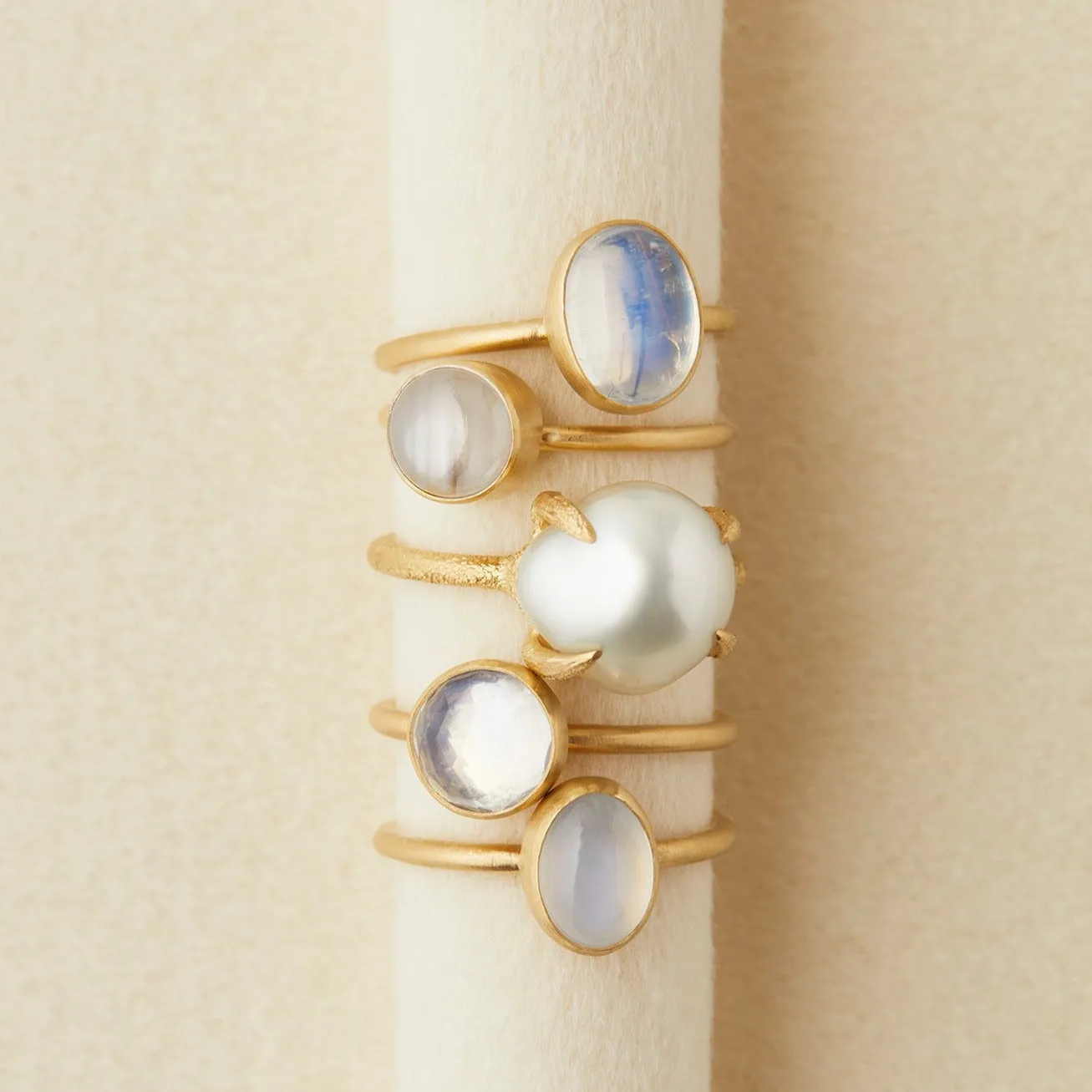 1.68 Carat One-of-a-Kind Rainbow Moonstone Ring | RMR15-OOAK