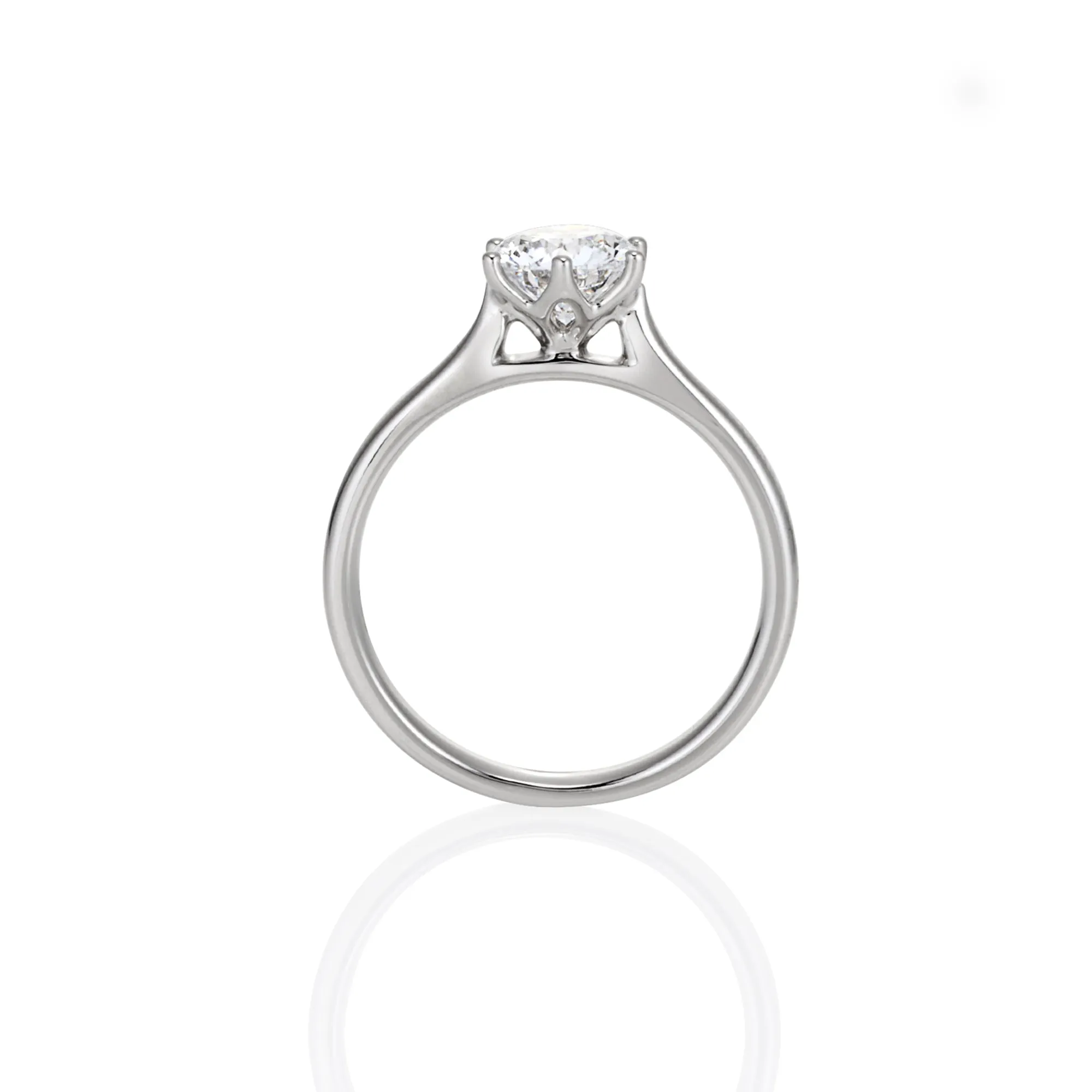 18ct White Gold Round Brilliant Lab Grown Diamond Solitaire Engagement Ring TDW= 1.03ct