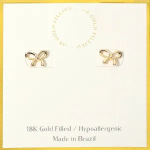 18K GOLD FILLED HYPOALLERGENIC BOW STUD EARRINGS