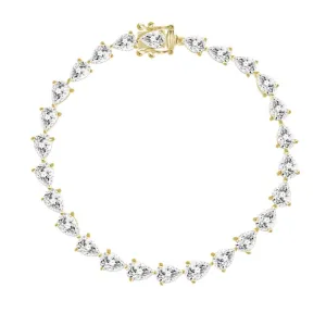 18K Pear Tennis Bracelet(8.5CT)