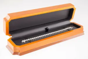 18k White Gold Round Diamond Tennis Bracelet TDW = 14.51 ct 6.75"