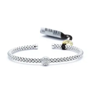 18KT White Gold Chimento Diamond Stretch Cuff
