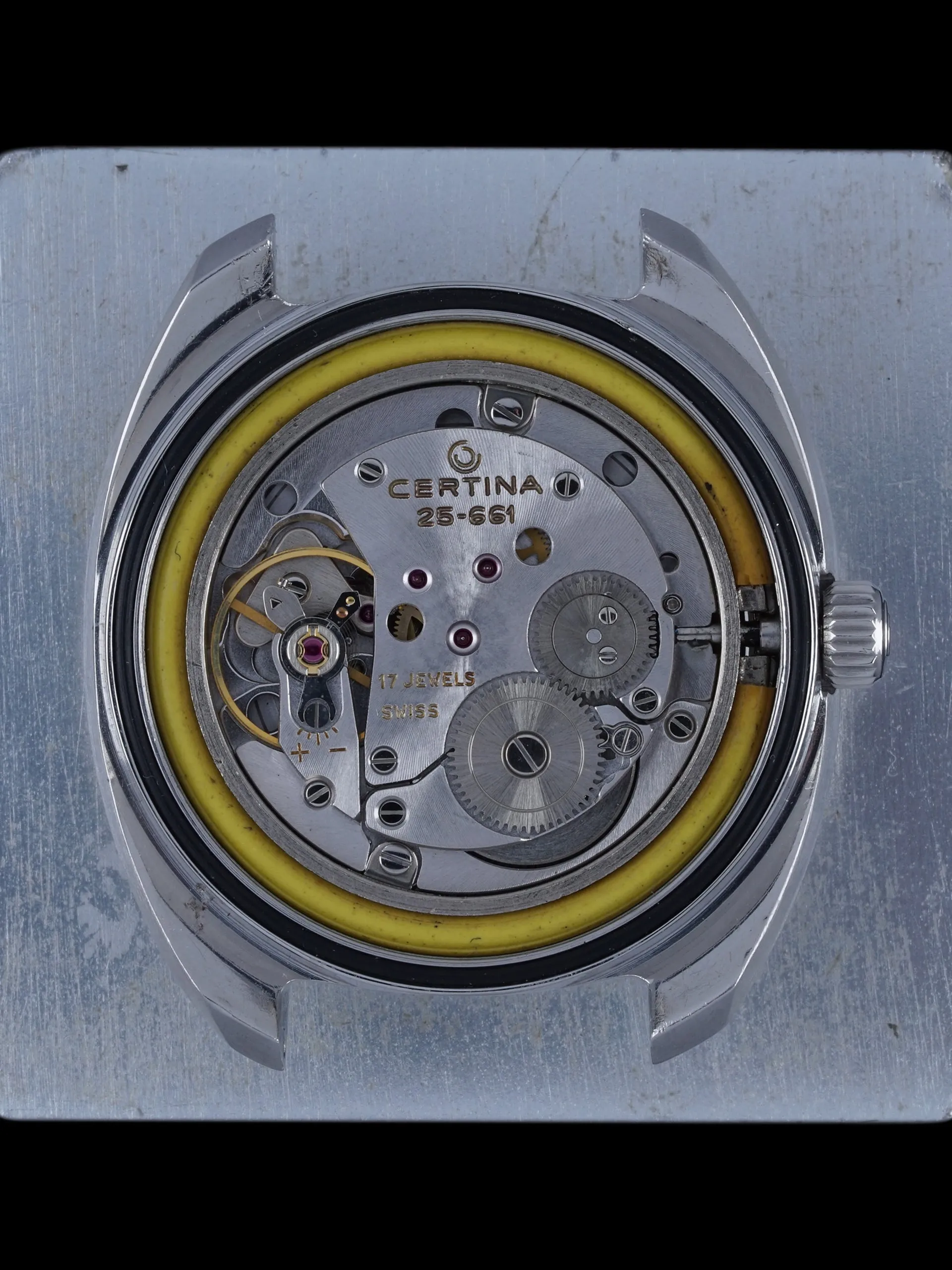1970s Certina DS-2 Manual Wind (Ref. 5301 300) Blue Vignette "Spider Dial"