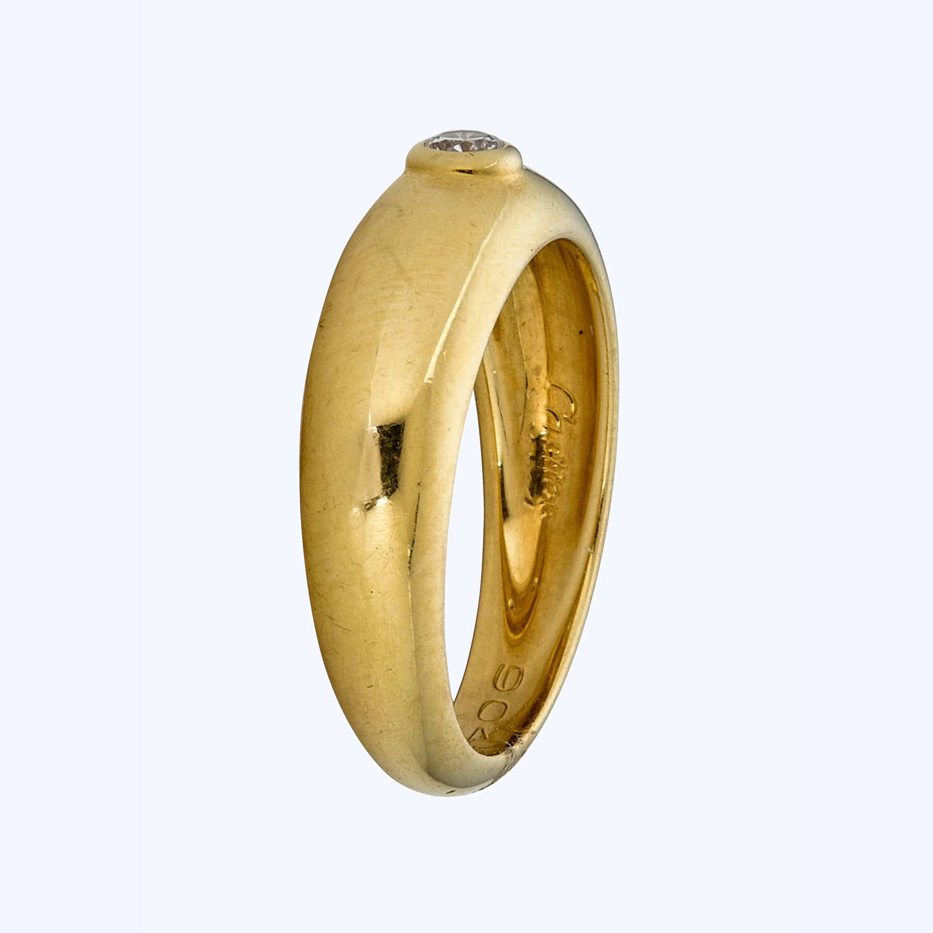 1990s Cartier Diamond Solitaire Ring