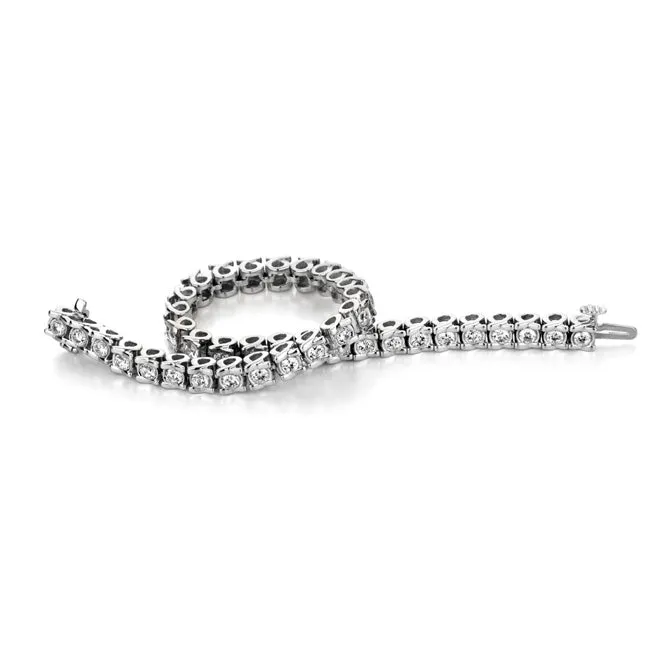 2-1/3 CTW Natural Diamond 8-inch Tennis Bracelet in 10KT White Gold
