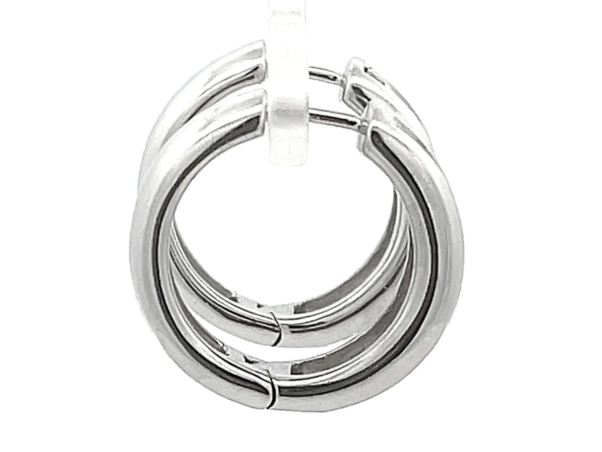 2 Carat Diamond Hoop Earrings in 10k White Gold