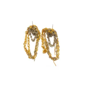 2-Tone Drip Earrings in Haze   Gold