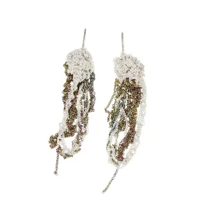 2-Tone Drip Earrings in Silver   Spectrum