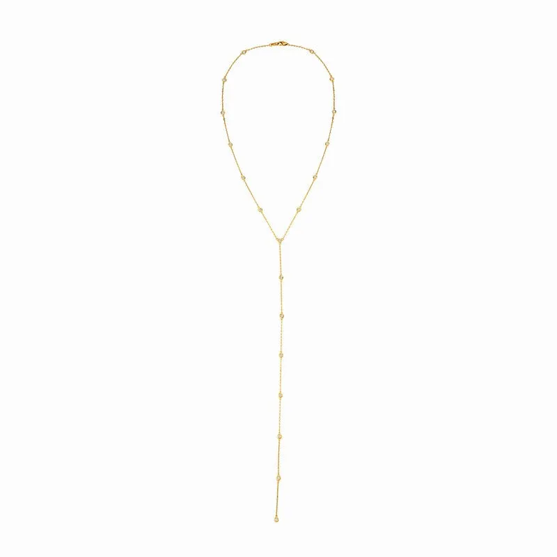 20 POINTER DIAMOND NECKLACE 14K ROSE GOLD (4 CTW)