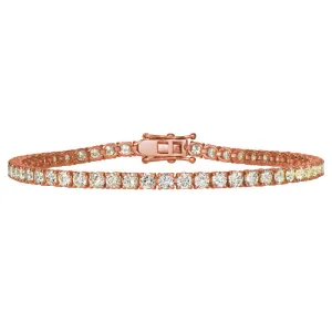 2.00 Carat Natural Diamond Tennis Bracelet G-H SI 14K Rose Gold 84 stones 7''