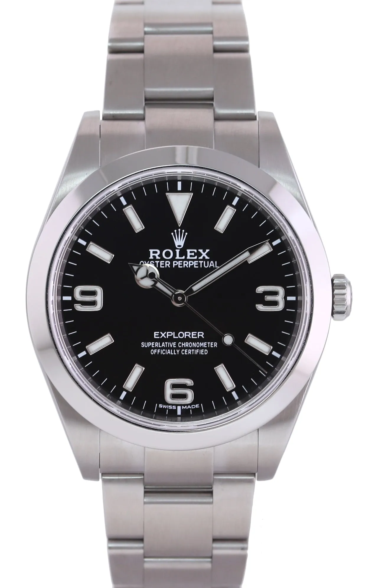 2018 MINT Rolex 214270 Explorer Black BLUE LUME 3-6-9 Steel 39mm Watch Box