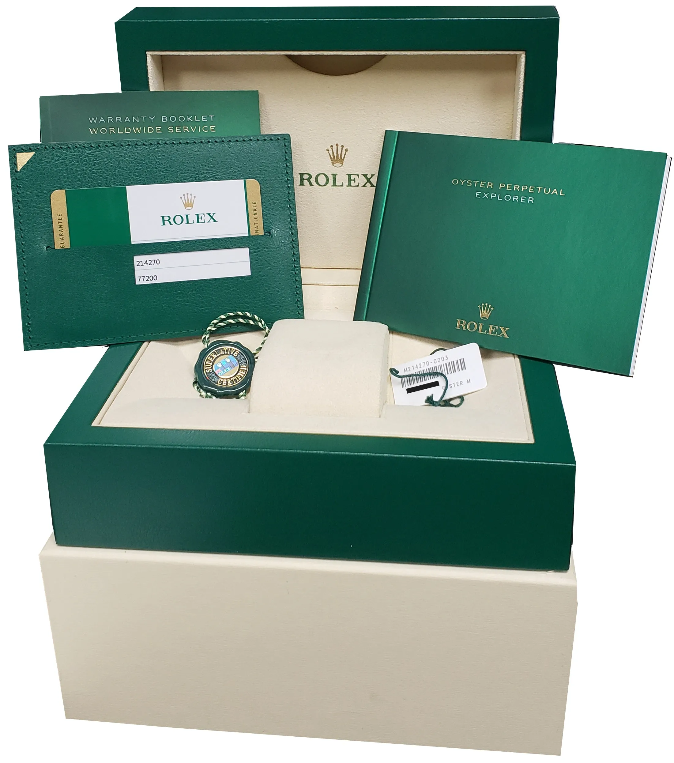 2019 DISCONTINUED Rolex Explorer 39mm Black 3-6-9 Stainless MK2 Watch 214270 B P