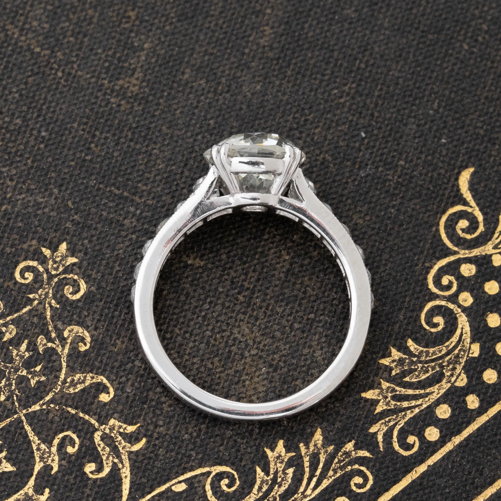 2.01ct Old European Cut Diamond Solitaire by Leon Mege