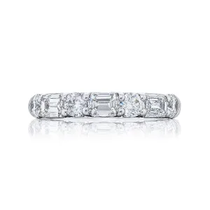 2.01ctw Emerald-Cut and Round Diamond Band