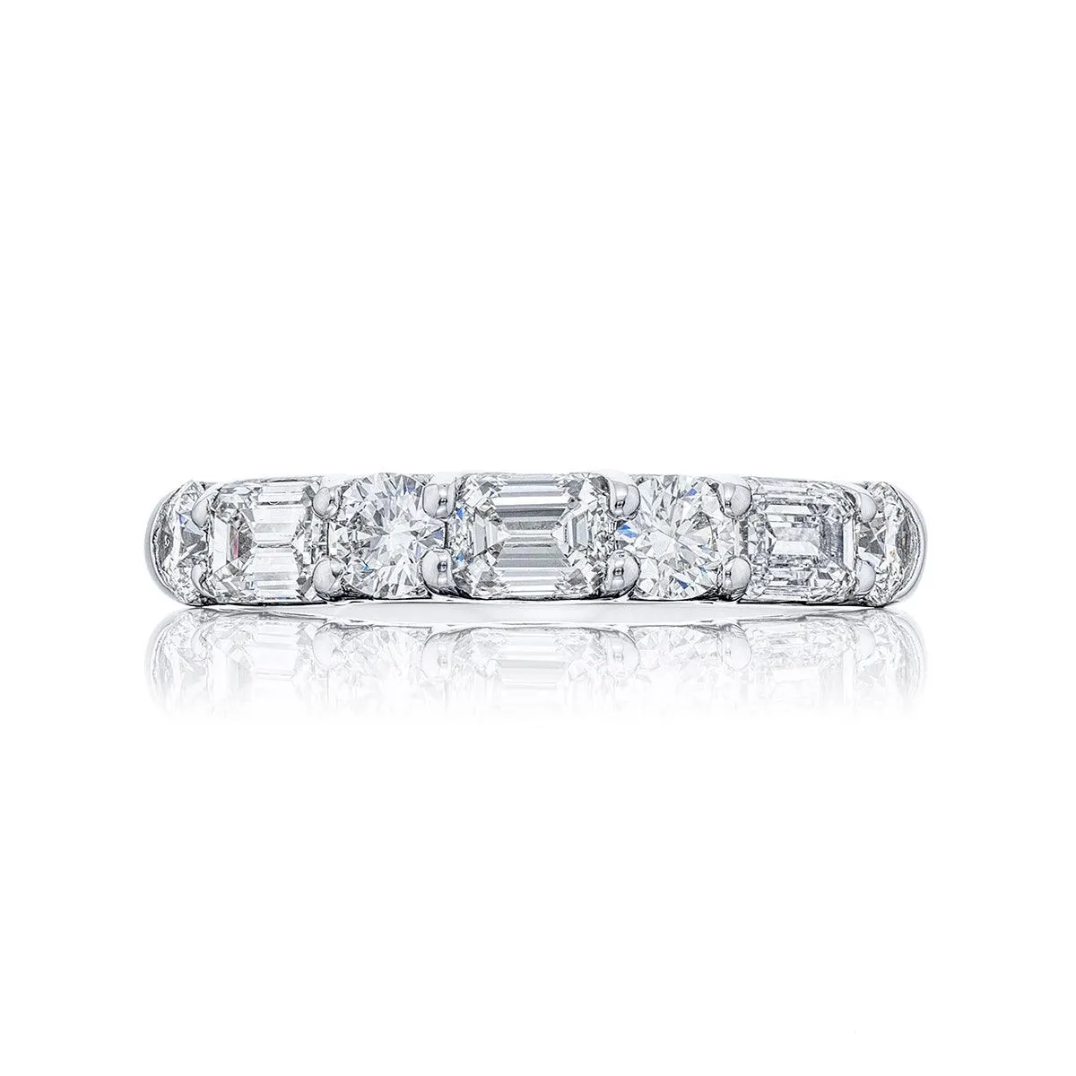 2.01ctw Emerald-Cut and Round Diamond Band