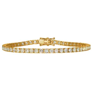 2.58 Carat Natural Diamond Tennis Bracelet G SI 14K Yellow Gold 6''