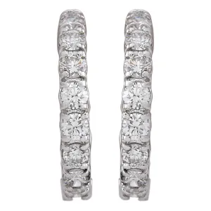 2.60 Carat Natural Diamond 14K White Gold Earrings