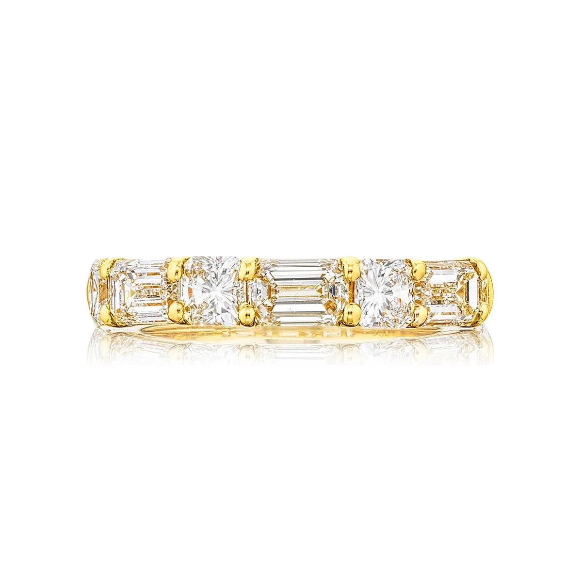 2.72ctw Emerald-Cut and Round Diamond Band