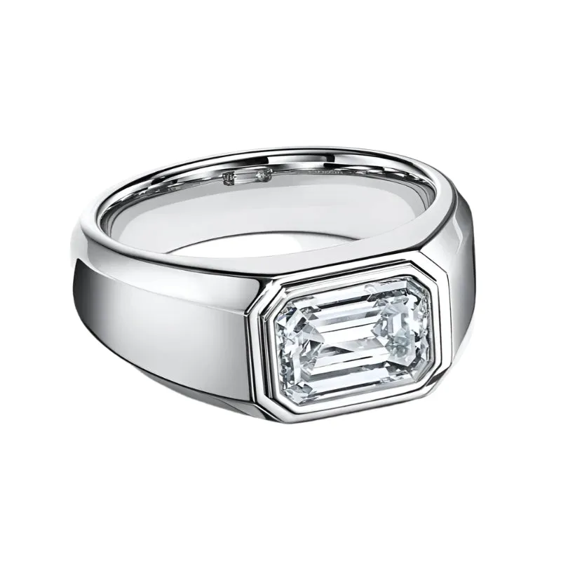2ct Emerald Cut Diamond Unisex Ring