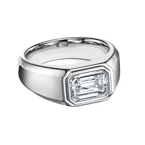 2ct Emerald Cut Diamond Unisex Ring