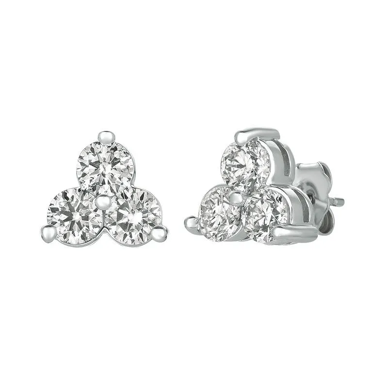 3 DIAMOND EARRINGS 14K GOLD (1 CTW)
