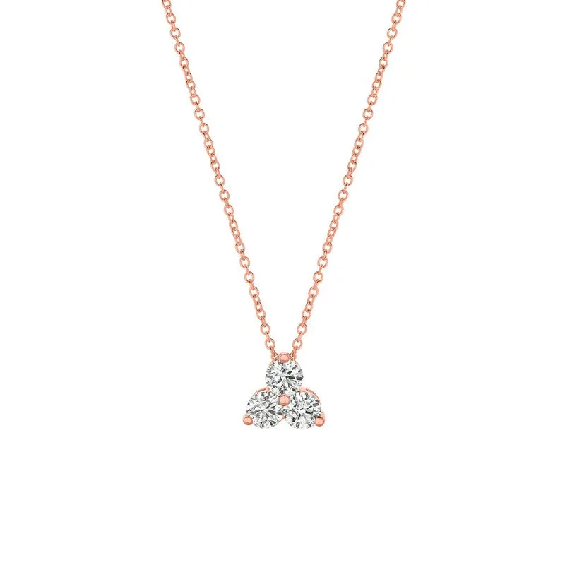 3 DIAMOND NECKLACE 14K GOLD (0.33 CTW)