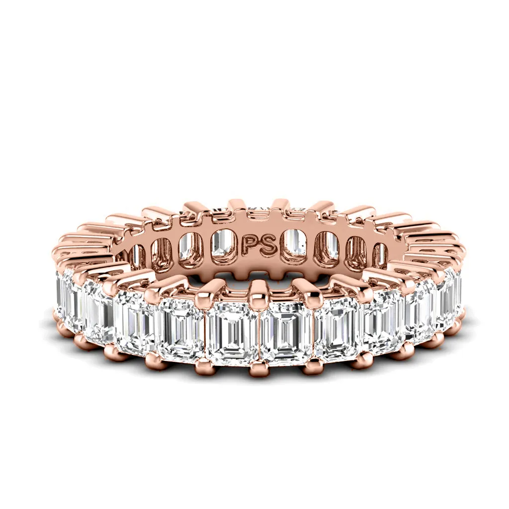3.00-6.00 CT Emerald Cut Diamonds - Eternity Ring