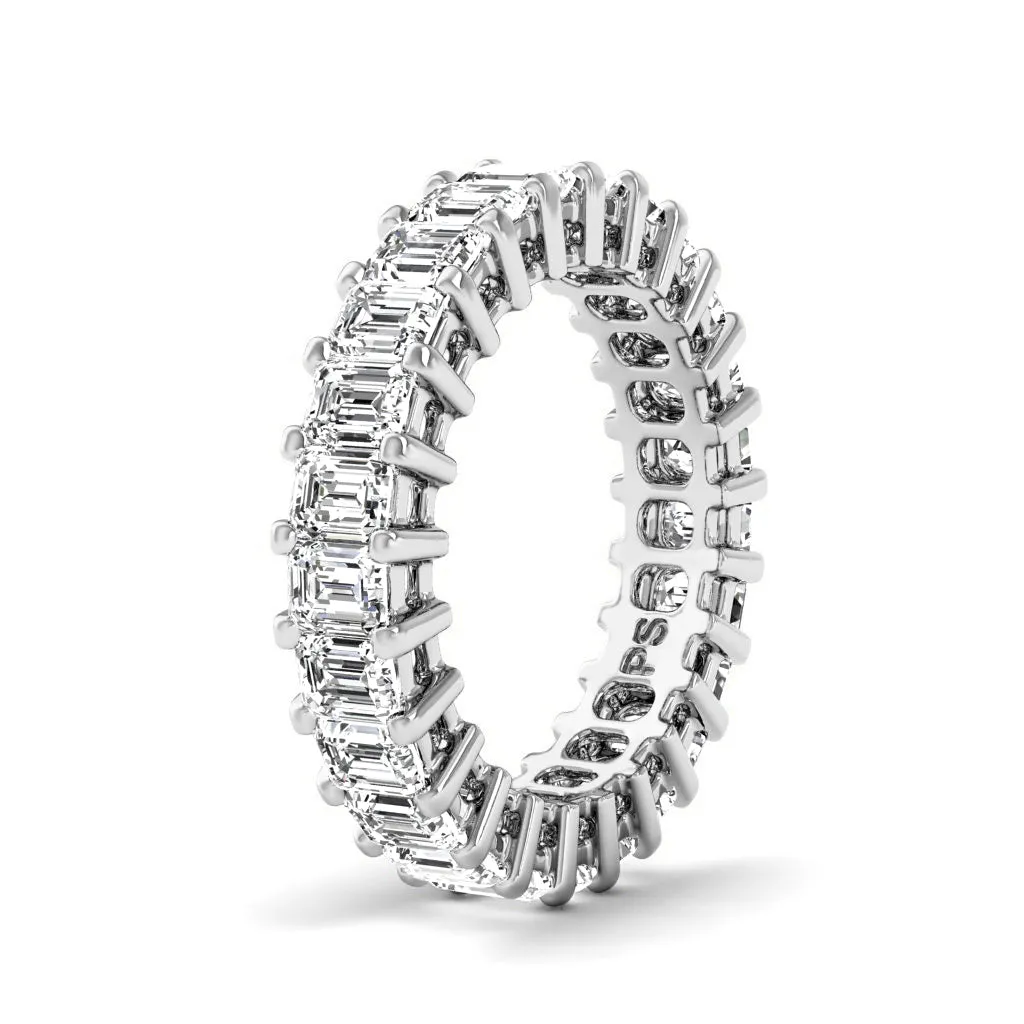 3.00-6.00 CT Emerald Cut Diamonds - Eternity Ring