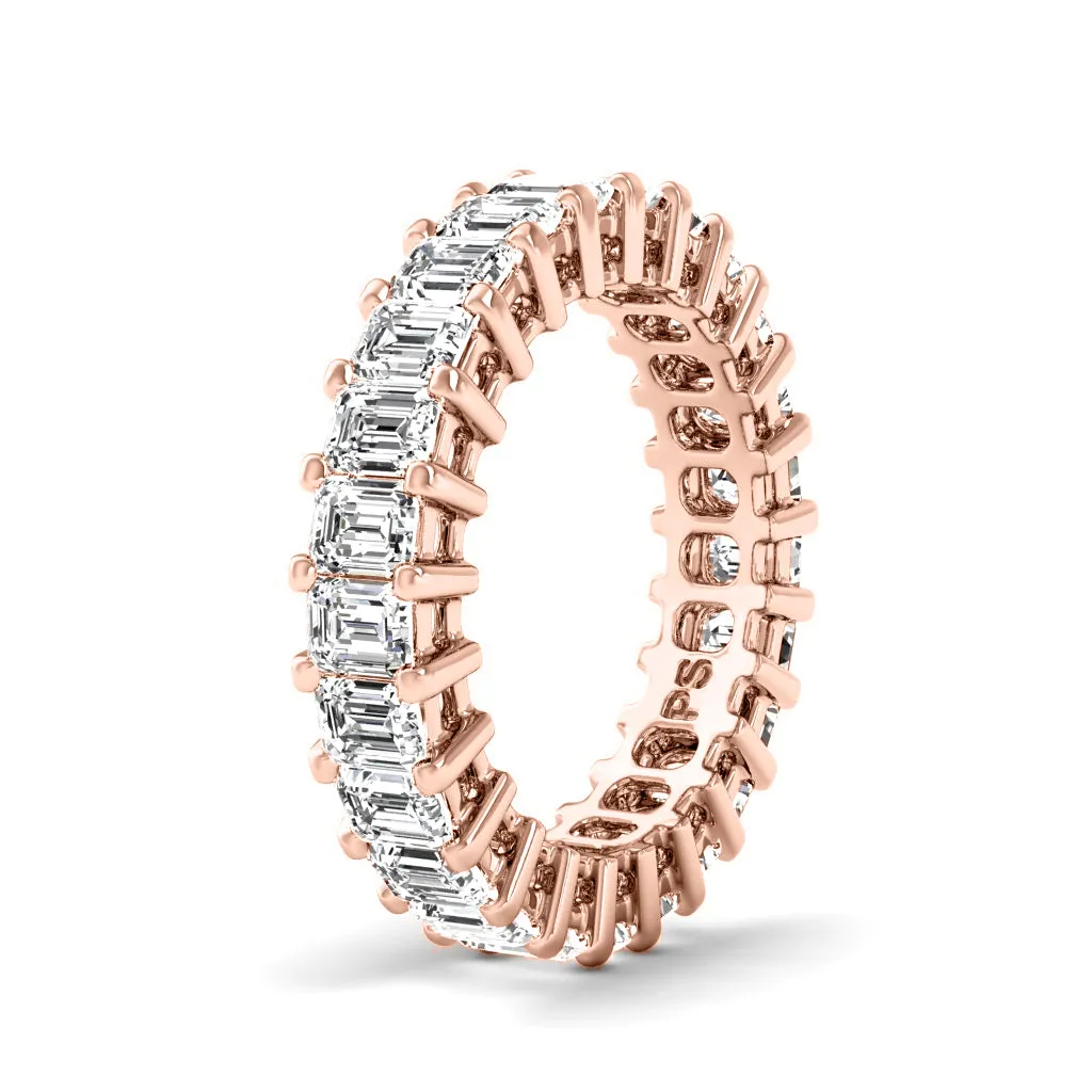 3.00-6.00 CT Emerald Cut Diamonds - Eternity Ring