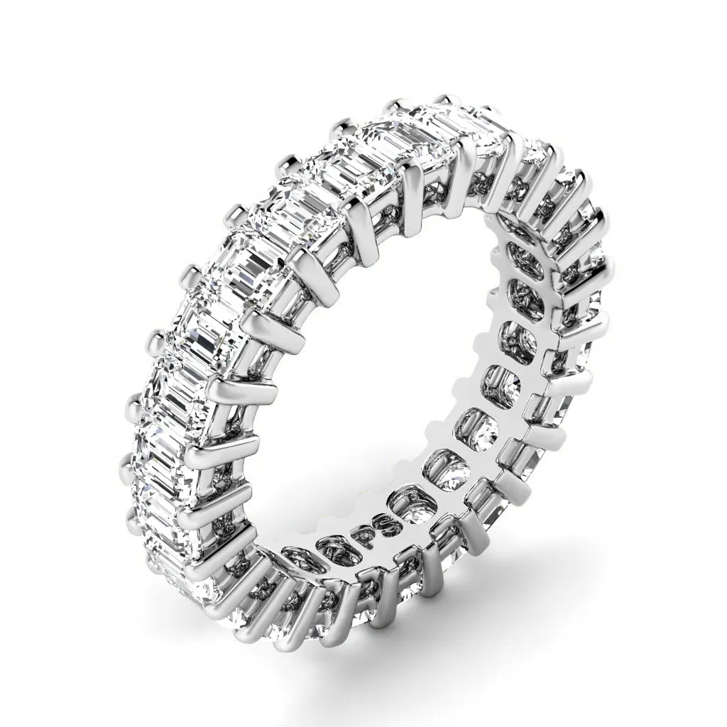 3.00-6.00 CT Emerald Cut Diamonds - Eternity Ring