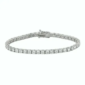 3.00 Carat Natural Diamond Tennis Bracelet G SI 14K White Gold 7''