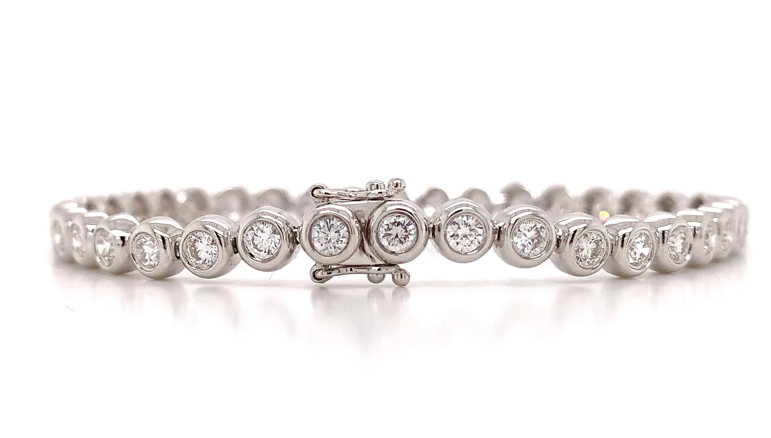 3.14cts Diamond Bezel Set Tennis Bracelet
