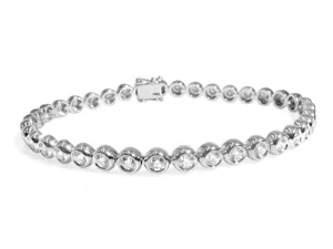 3.14cts Diamond Bezel Set Tennis Bracelet