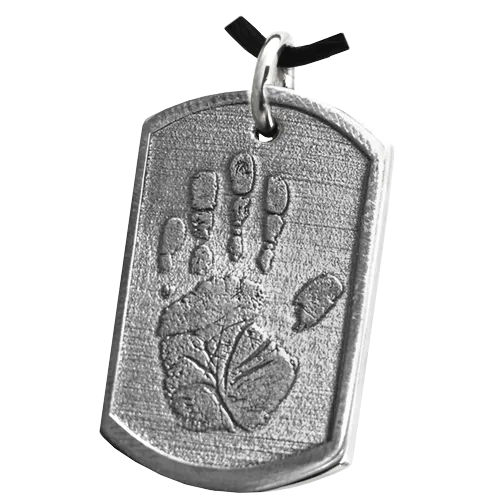 3D Handprint Dog Tag Remembrance Pendant