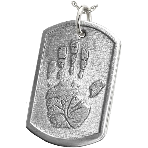 3D Handprint Dog Tag Remembrance Pendant