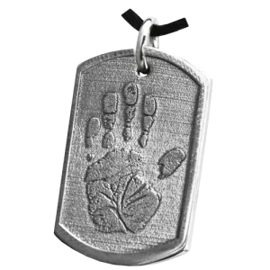3D Handprint Dog Tag Remembrance Pendant