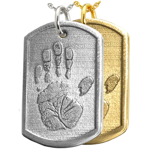 3D Handprint Dog Tag Remembrance Pendant