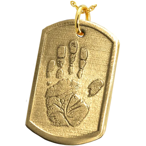 3D Handprint Dog Tag Remembrance Pendant