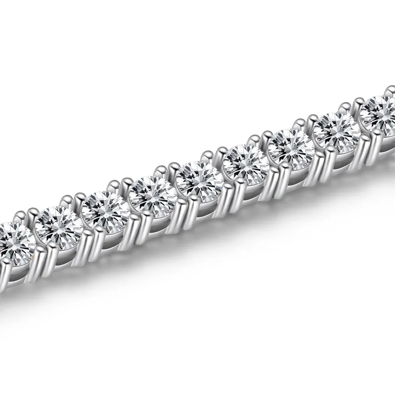 3mm Round Brilliant Created Diamond Tennis Bracelet