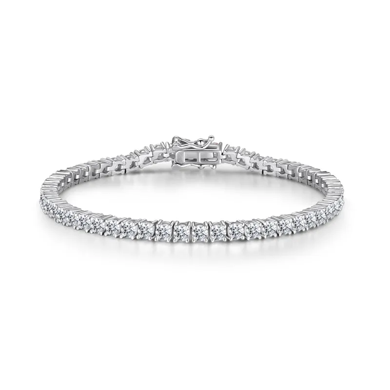 3mm Round Brilliant Created Diamond Tennis Bracelet