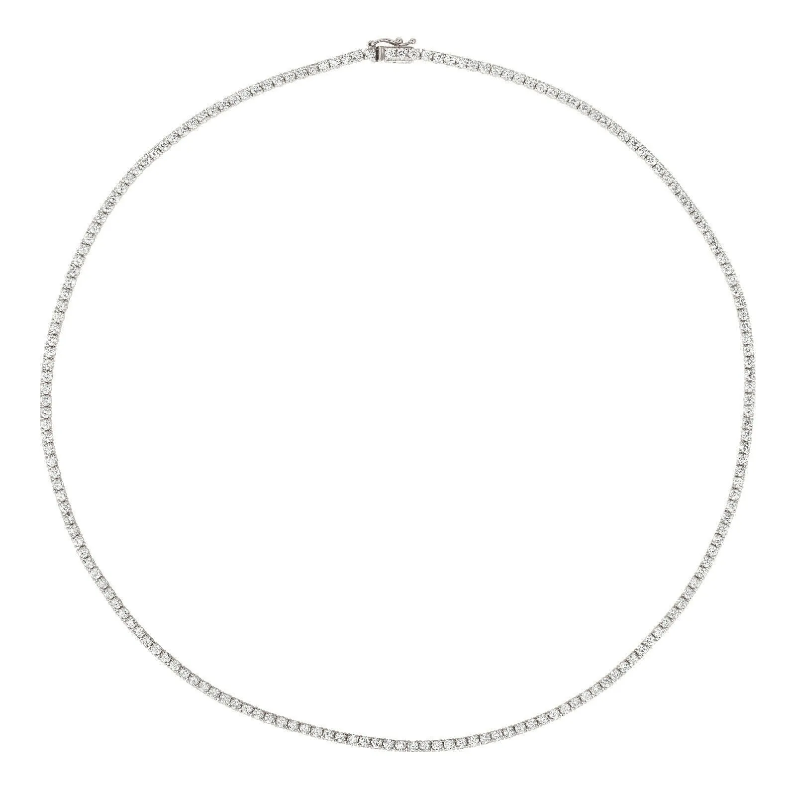 4.00 CARAT NATURAL DIAMOND TENNIS NECKLACE G SI 14K GOLD 16 INCHES