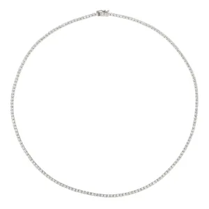 4.00 CARAT NATURAL DIAMOND TENNIS NECKLACE G SI 14K GOLD 16 INCHES