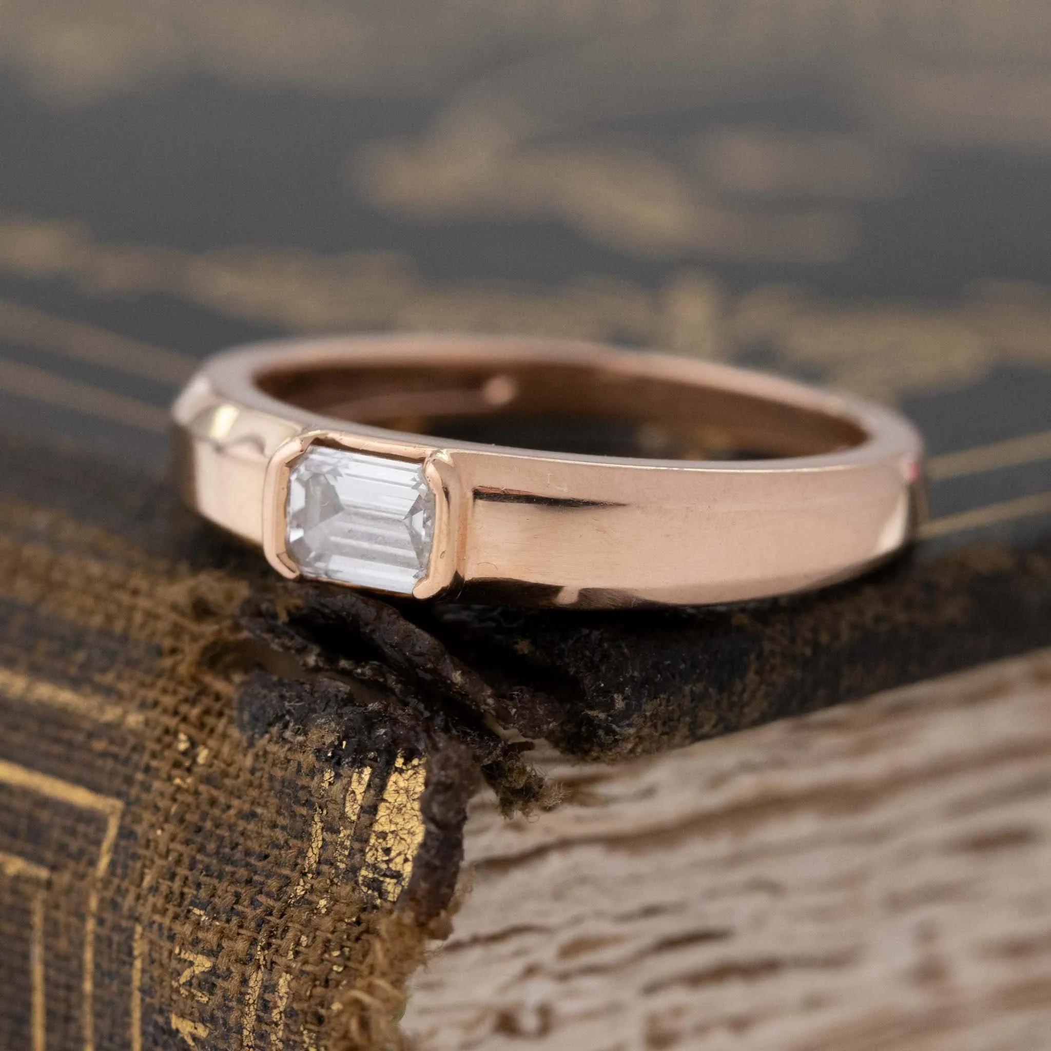 .43ct Emerald Cut Diamond Band
